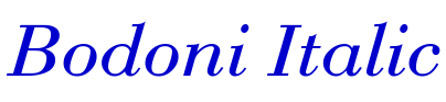 Bodoni Italic fuente